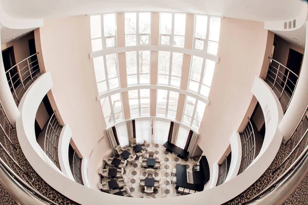 Modern luxury hotel lobby interior. high ceiling