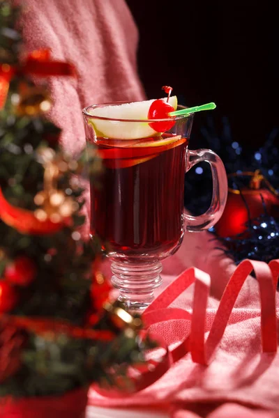 Χριστούγεννα τσάι φόντο. Επιλεκτική εστίαση. — Φωτογραφία Αρχείου