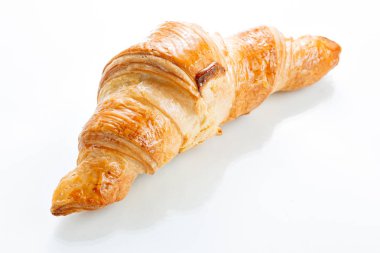 Beyaz arka plan üzerinde ay çöreği. Üstten Görünüm.