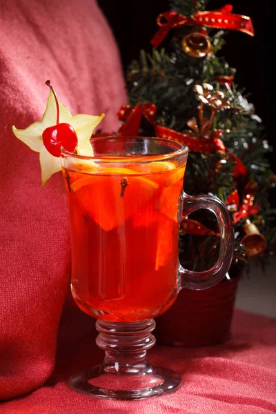 Jul bakgrund Tea Time. Selektivt fokus. — Stockfoto