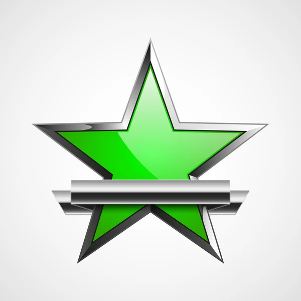 Logo de l'étoile, bannière, logo de l'entreprise, étoile verte — Image vectorielle