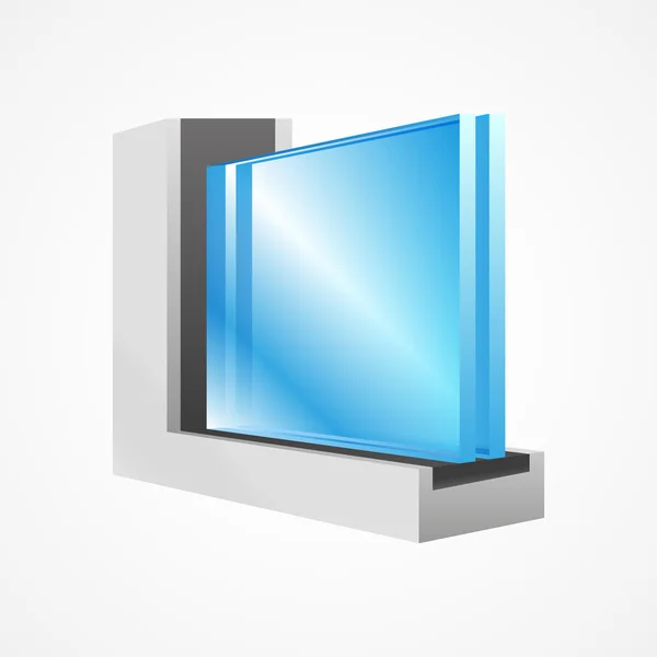 Coupe vitrée, verre pvc — Image vectorielle