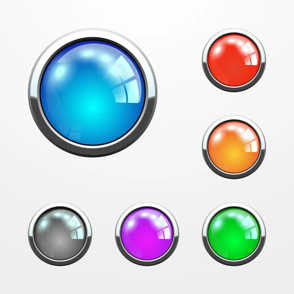 Набор цветных веб-кнопок — стоковый вектор