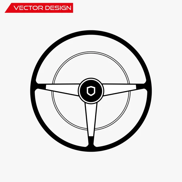 Retro steering wheel icon — Stock Vector