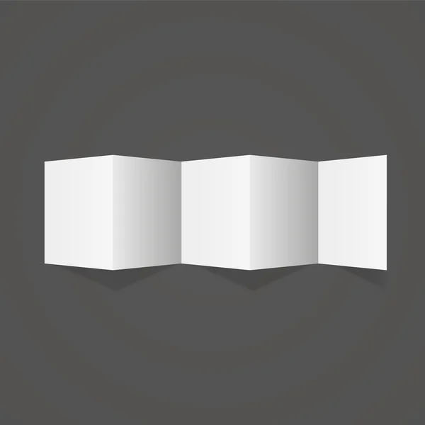 Vector blank folded paper — Stock Vector