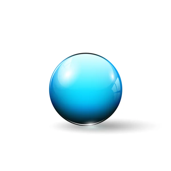 Shiny glass sphere — Stock Vector