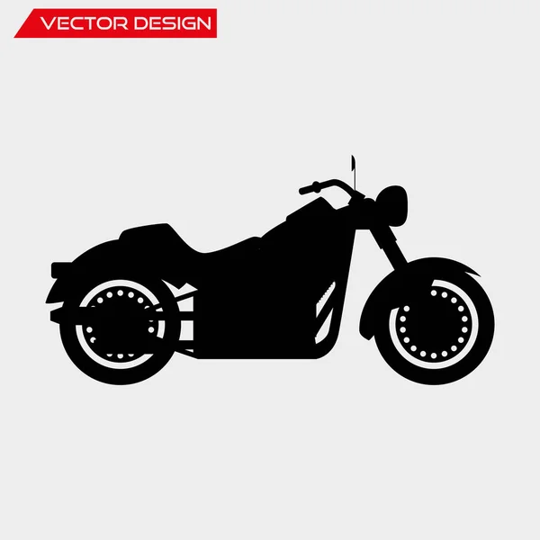 Иконка мотоцикла изолирована на белом. Векторный дизайн — стоковый вектор