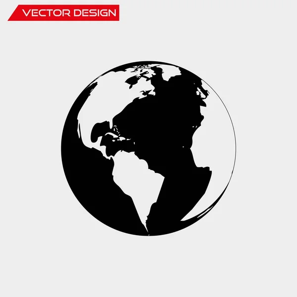 Planet Earth globe icon, vector — Stock Vector