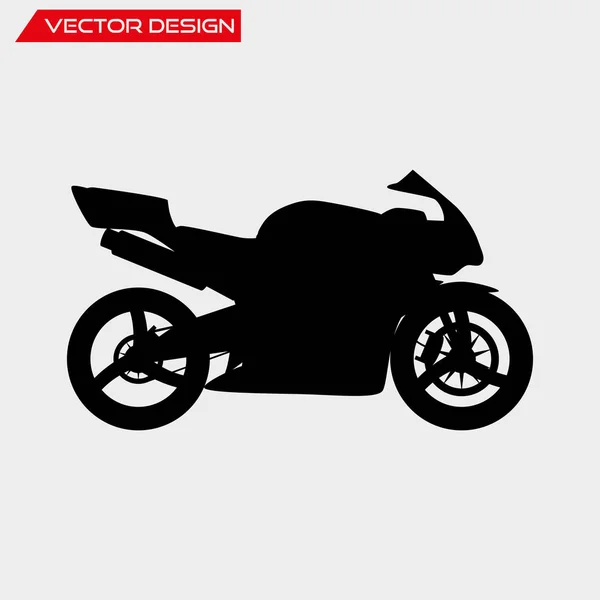 Icono de la motocicleta aislado en blanco . — Archivo Imágenes Vectoriales