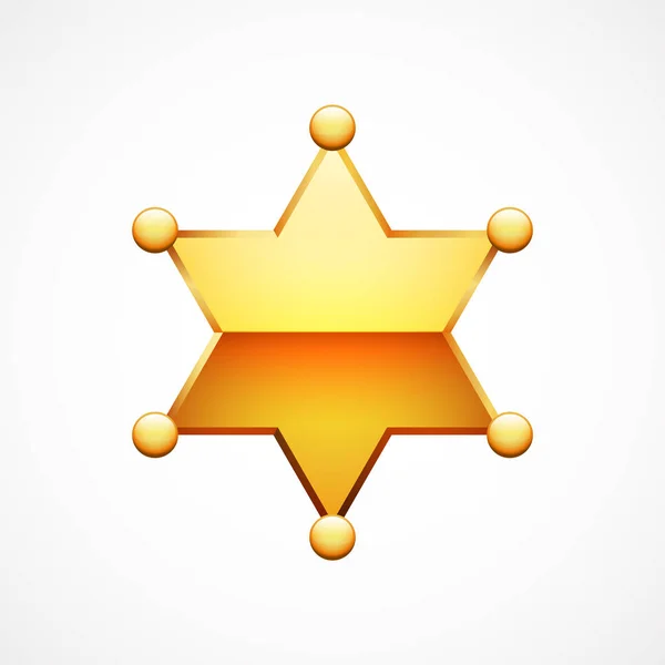 Vector Shiny Gold Shérif Star — Image vectorielle