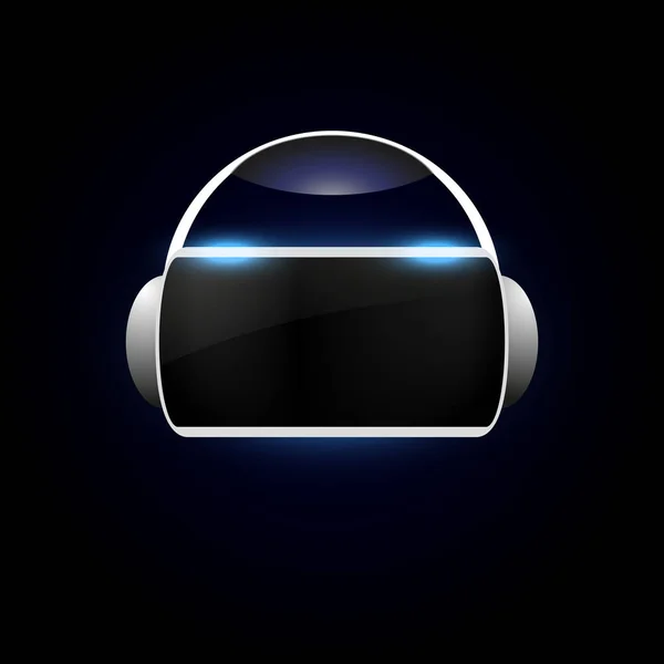 Gafas de realidad virtual futuristas. Vista frontal. Ilustración vectorial — Vector de stock