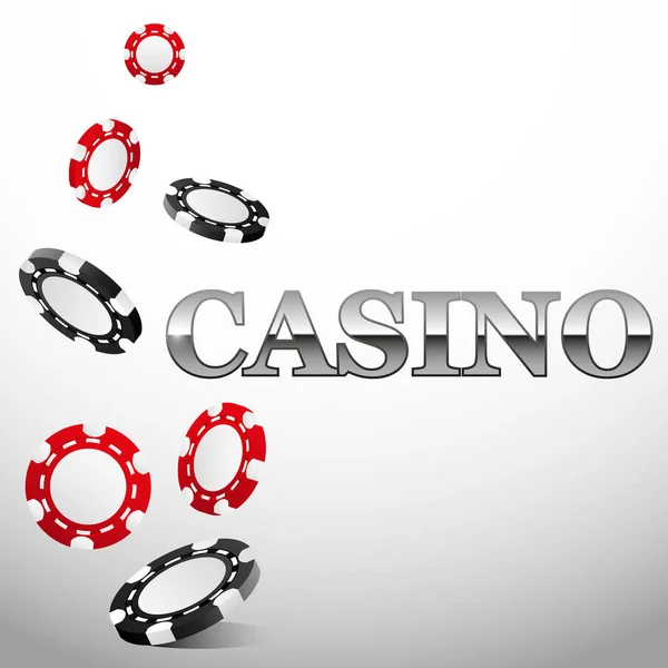 La caída de casino chips de fondo, vector — Vector de stock