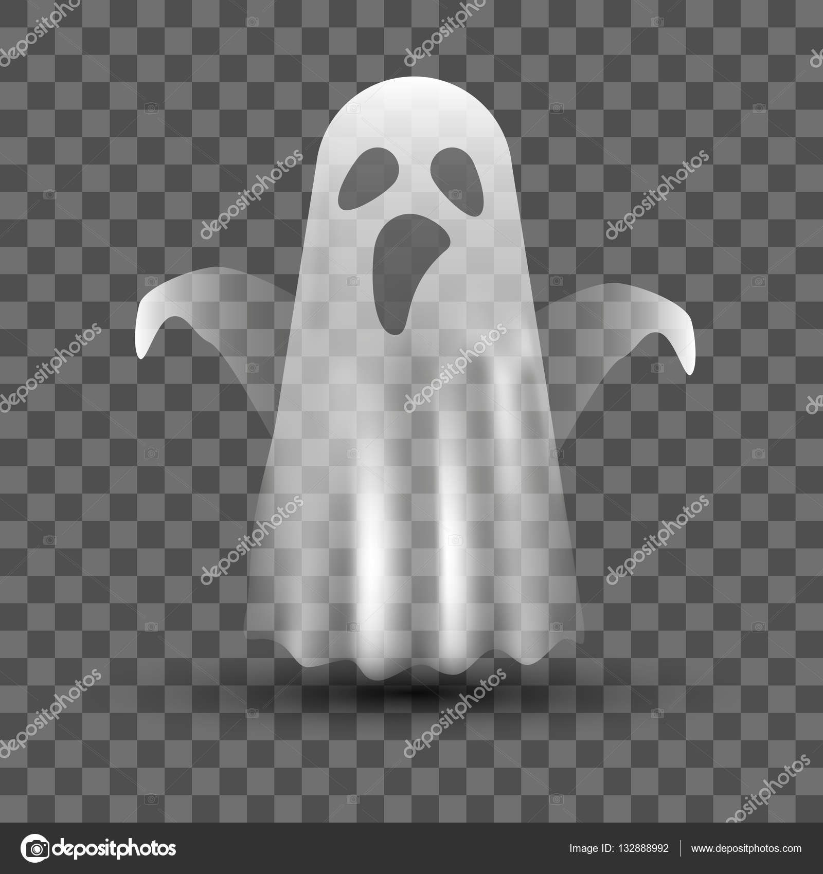 Ghost on transparent background. — Stock Vector © warlockf01094047