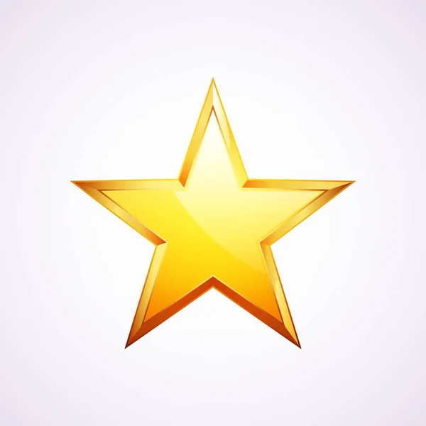 Logotipo de la estrella del oro para su diseño, ilustración del vector — Vector de stock