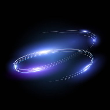 Soyut neon ışıkları satırları