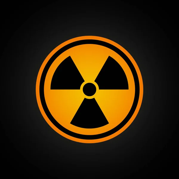 Panneau de rayonnement, fond radioactif — Image vectorielle