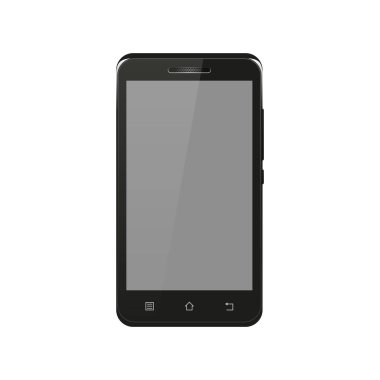 siyah üzerine beyaz izole smartphone