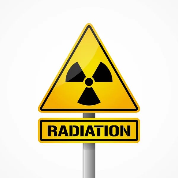 Signe de rayonnement, icône radioactive — Image vectorielle