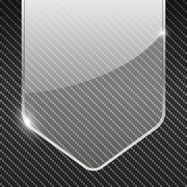 Kol-bakgrund med genomskinligt glas banner — Stock vektor