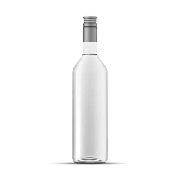 Plantilla de botella de vodka de vidrio — Vector de stock