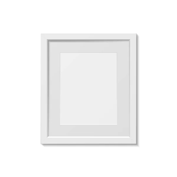 Bílá Foto rámeček šablony, izolované — Stockový vektor