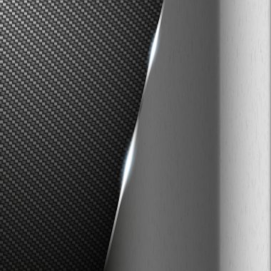 Karanlık karbon arka plan üzerinde parlak metal doku