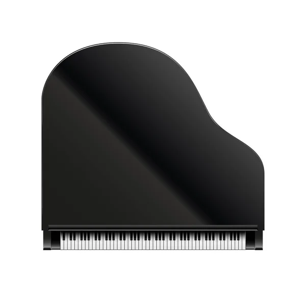 Black grand piano top view — Stock Vector