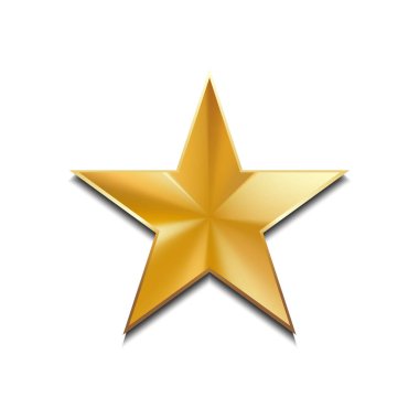 Altın yıldız logo tasarım, vektör çizim için