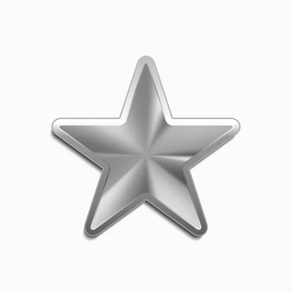 Logo estrella de plata para su diseño, ilustración vectorial — Vector de stock