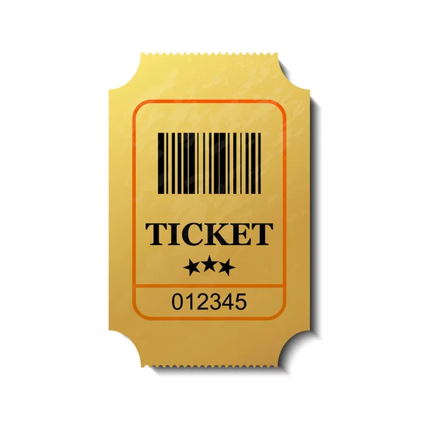 Vektor tiket bioskop dengan barcode - Stok Vektor