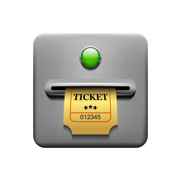 Векторный билет с автоматом — стоковый вектор
