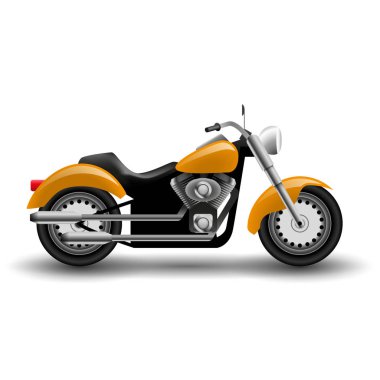Vektör sarı motosiklet. 