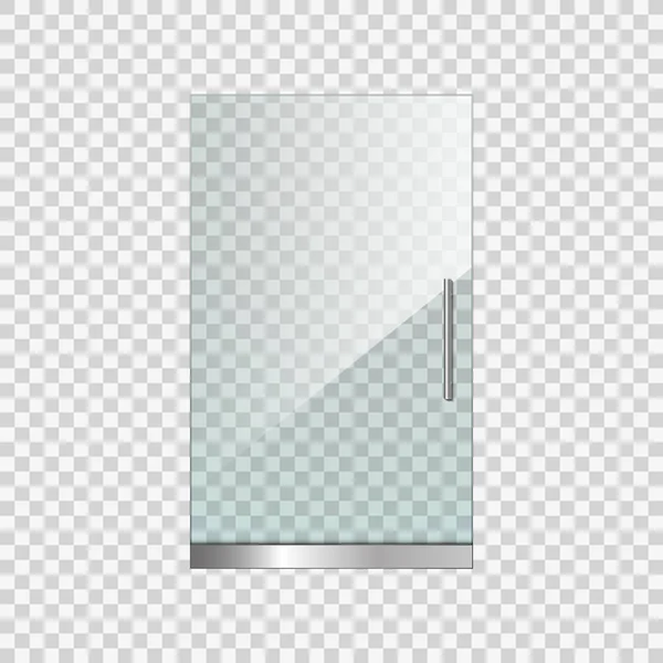 Porta de vidro transparente no fundo simples — Vetor de Stock