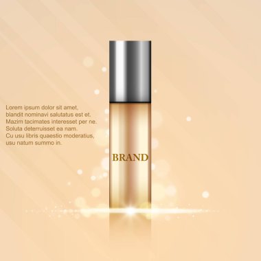 Kozmetik paket şablon arka plan üzerinde