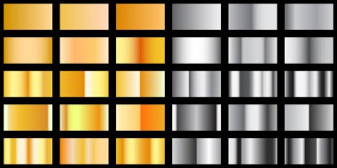 Dizi metal doku, gümüş ve altın renkleri, tasarım şablonu
