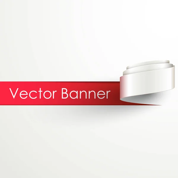 Banner vectorial con cinta retorcida — Vector de stock