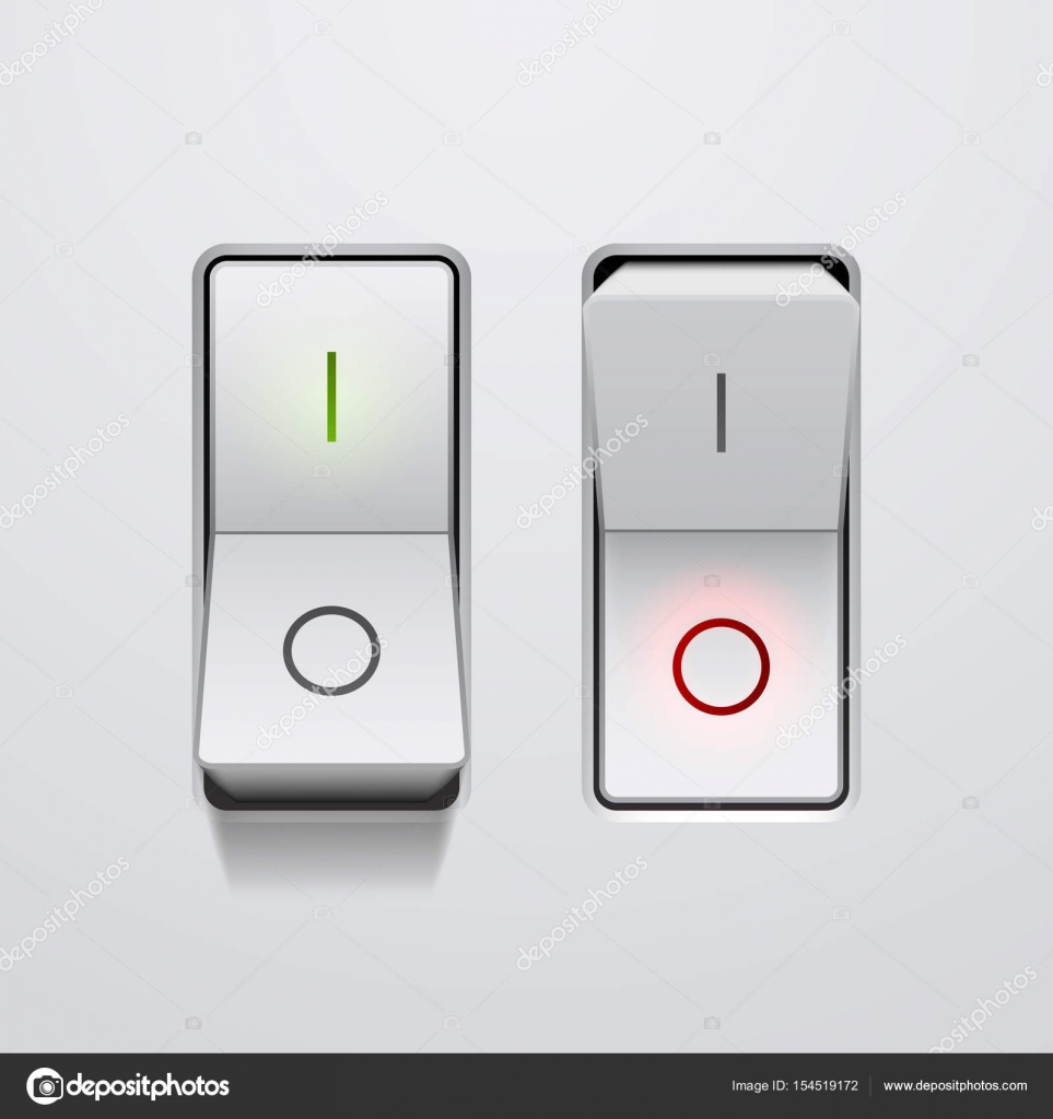 Interruptores modernos, interruptores de botón gra Interruptor de