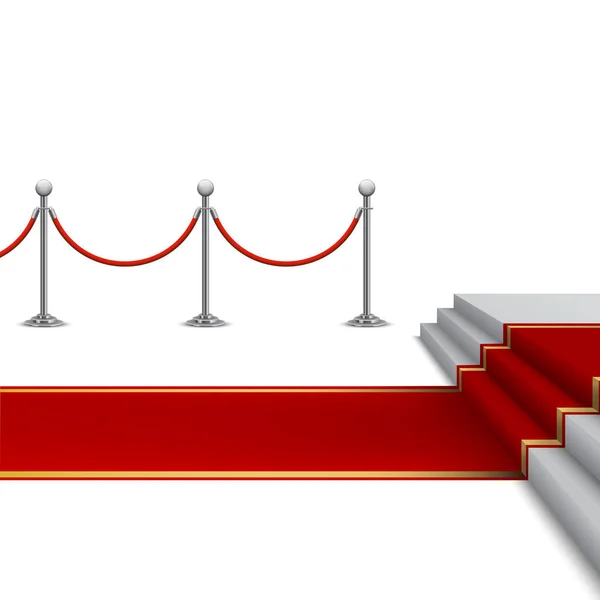 Kırmızı halı ve podyum için adımlar — Stok Vektör