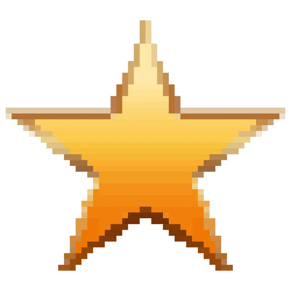 Pixelated logo étoile d'or — Image vectorielle