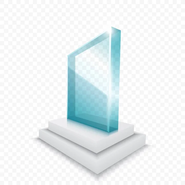 Transparentní sklo cena 3d — Stockový vektor