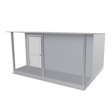 3D depo şablon, vektör çizim oluşturma