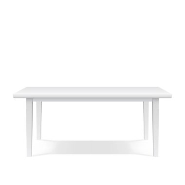 gerçekçi gölge ile 3D beyaz tablo şablonu