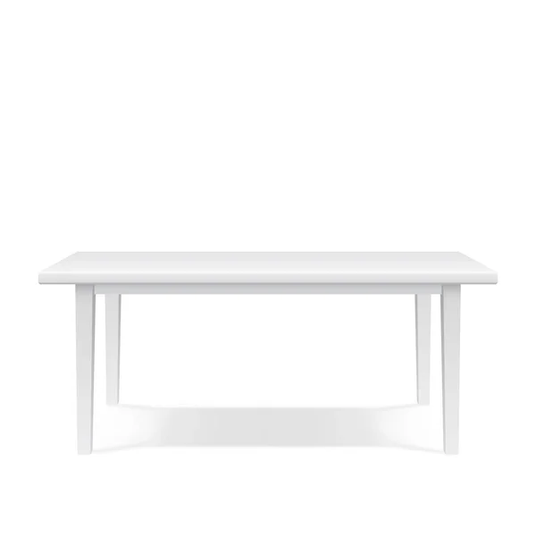 3d plantilla de mesa blanca con sombra realista — Vector de stock