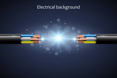 Elektrik kabloları ile arka plan