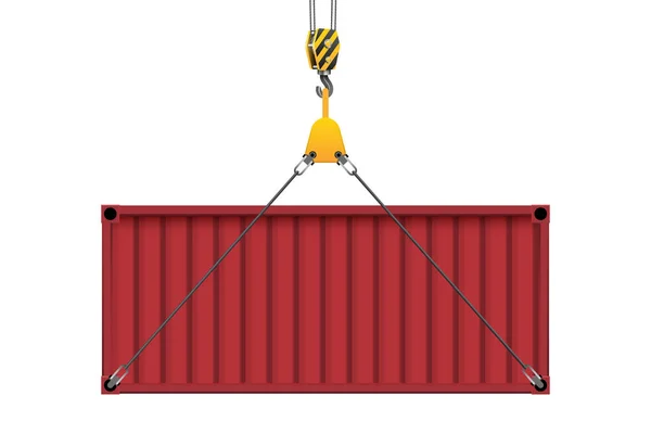 Kranhaken hebt den Container — Stockvektor