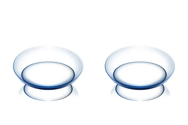 Realistic contact lenses on white background — Stock Vector