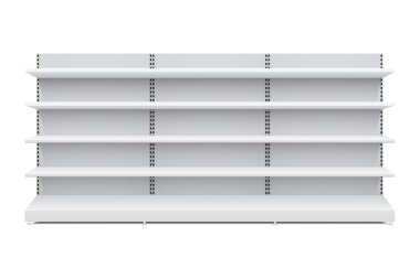 Vektör alışveriş raf, uzun raf şablonu