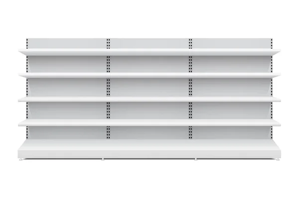 Vector winkelen rek, lange plank sjabloon — Stockvector