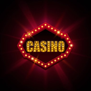 Casino banner arka plan ışık etkisi ile