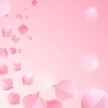 Sakura yaprakları bulanık arka plan üzerinde düşen, tasarım vektör